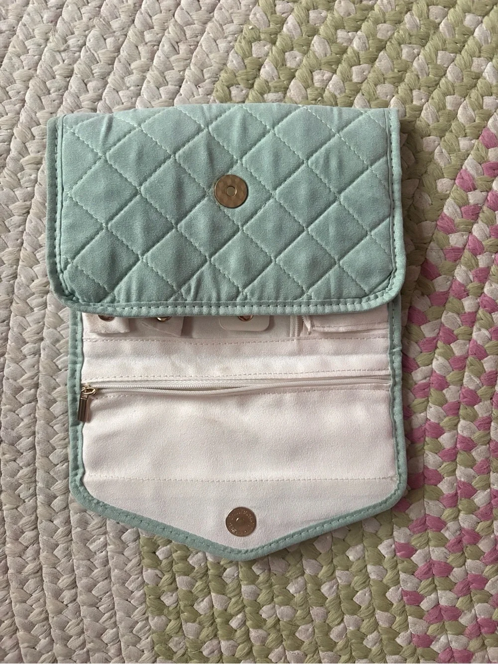 Green Foldable Travel Accessory Organizer